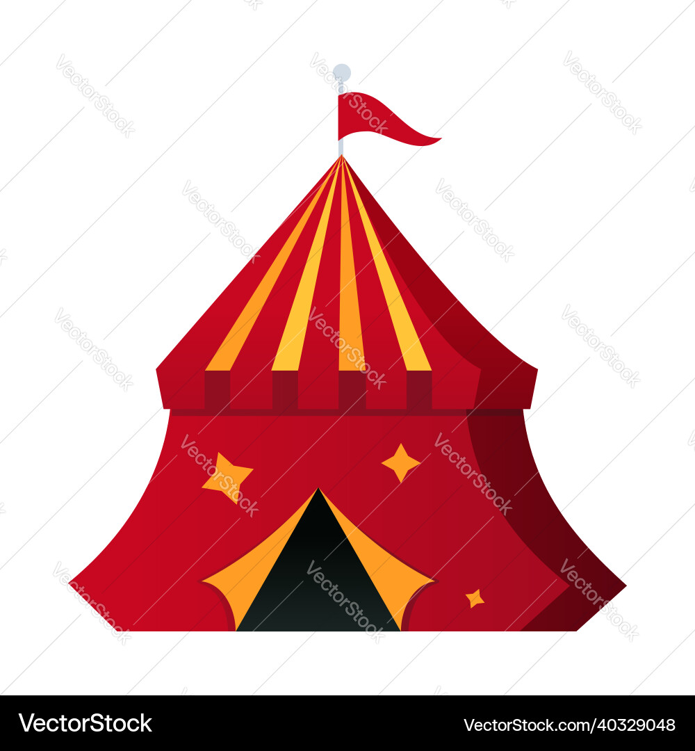 Circus tent - modern flat design single isolated Circus tent - modern flat design single isolated vector image