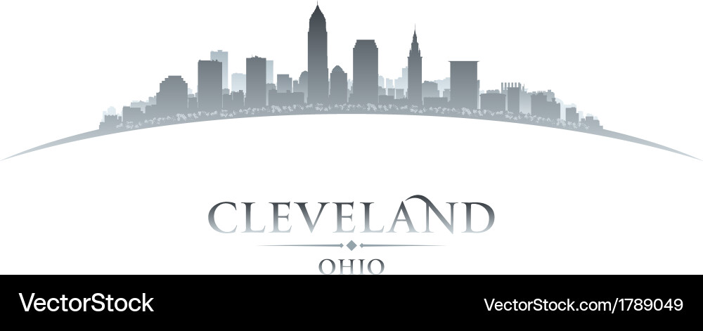 Cleveland Ohio City Skyline Vector Image