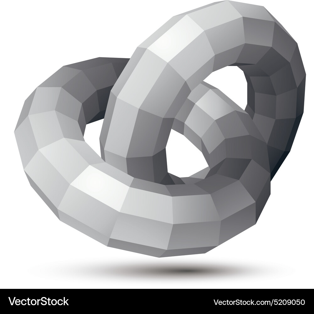 3d abstract design object polygonal complicated Vector Image