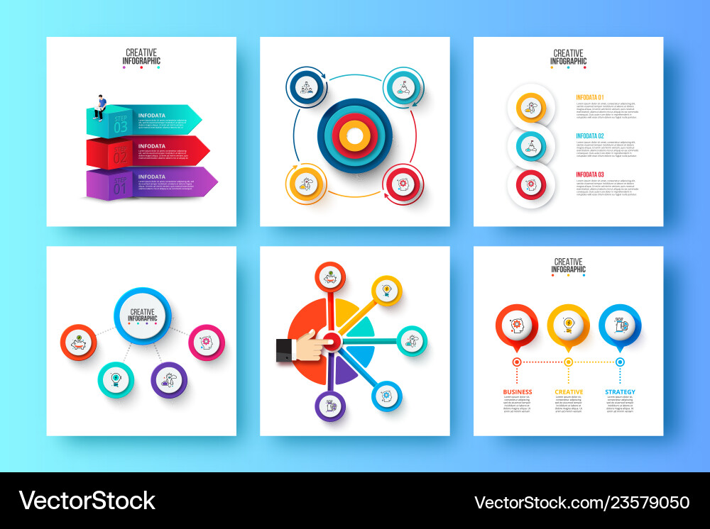 Abstract Graph Elements - Steps & Processes vector image
