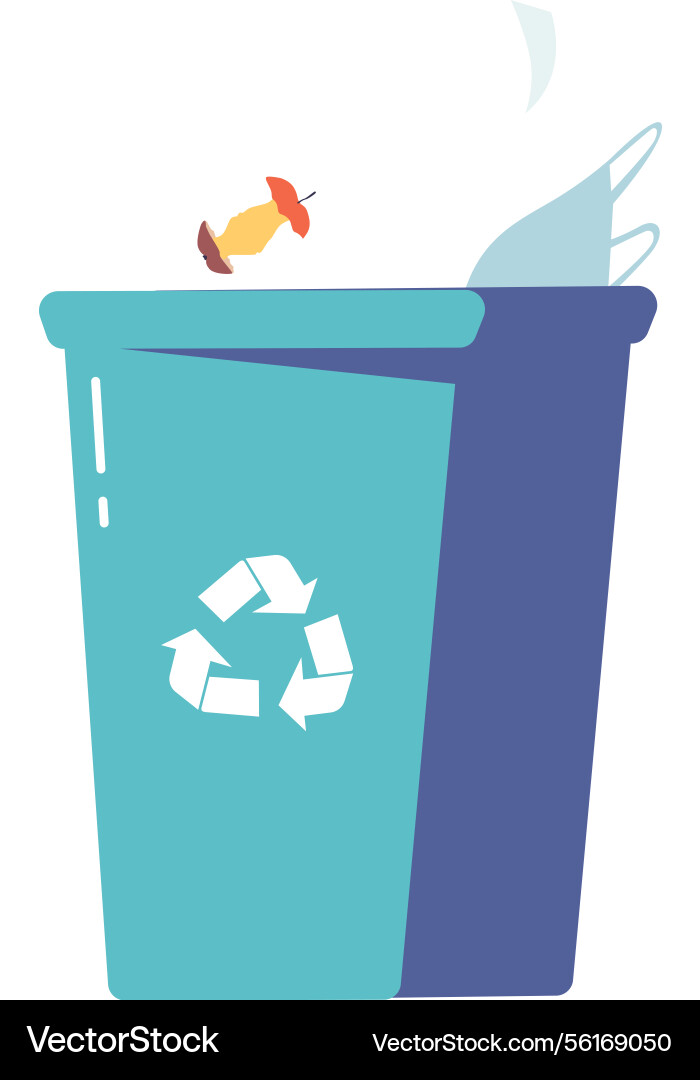 Garbage sorting bin Vector Image