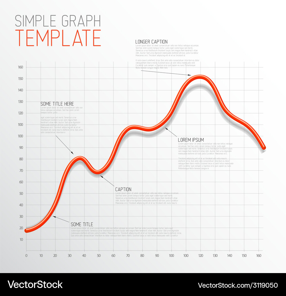 Line Graph Template - Data Visualization Vector Image