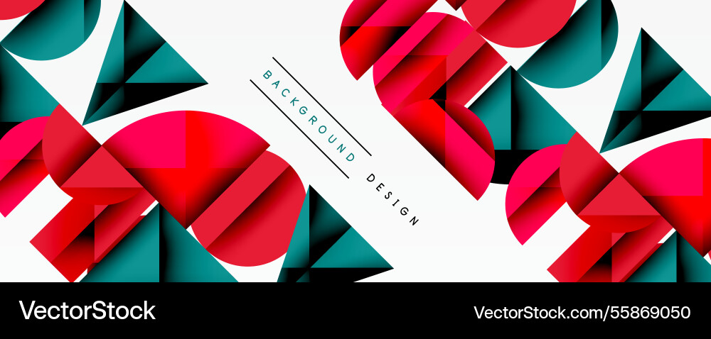 Minimal geometric abstract background circle Vector Image