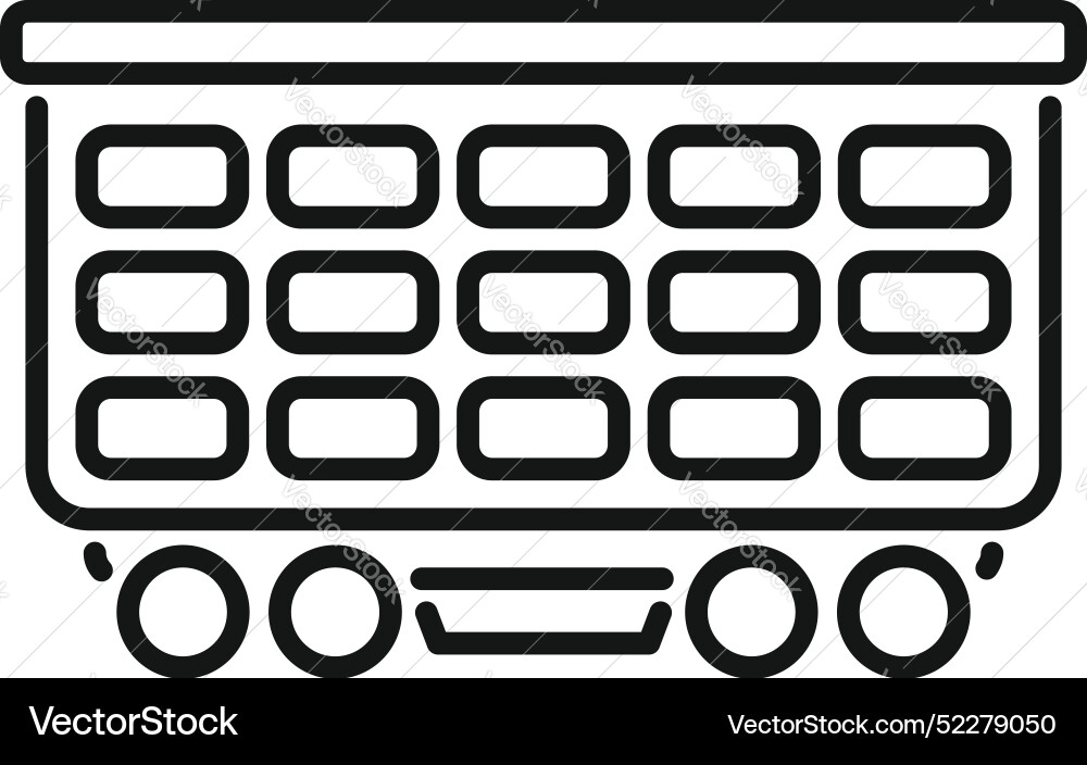Mining cart with coal moving on rails Mining cart with coal moving on rails vector image