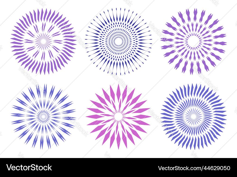 Radial Circle Elements - Abstract Vector Image