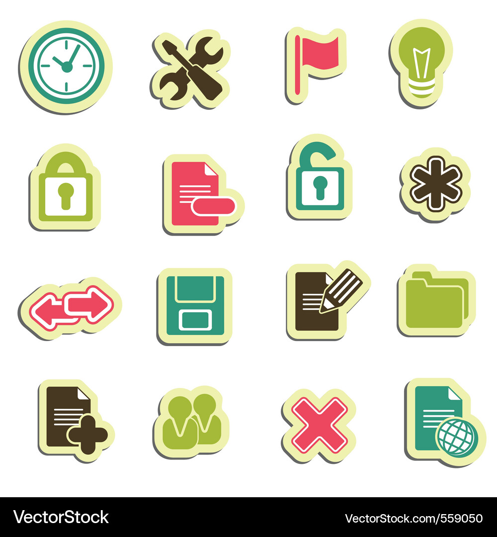 Web Icon Set Vector Image