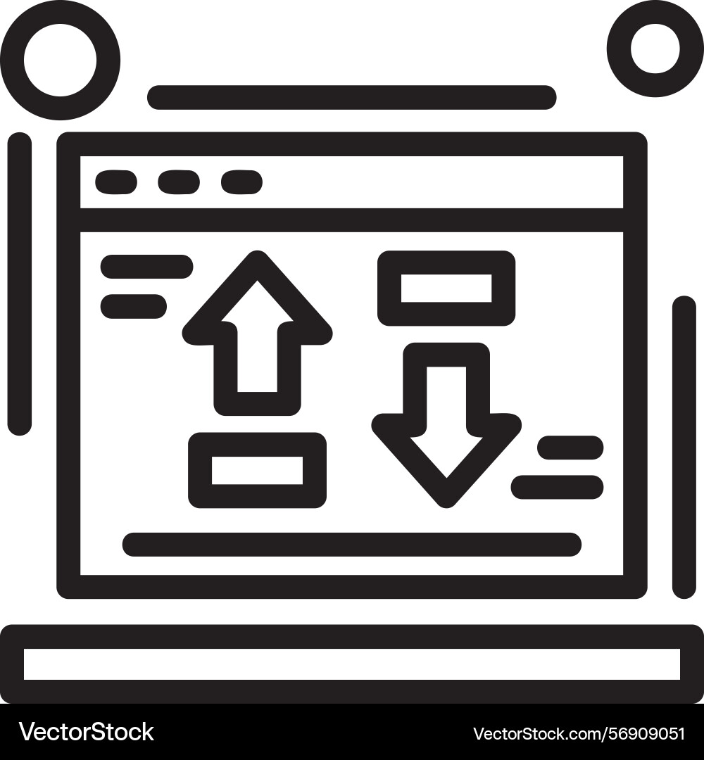 Cost per conversion linear style icon design Vector Image
