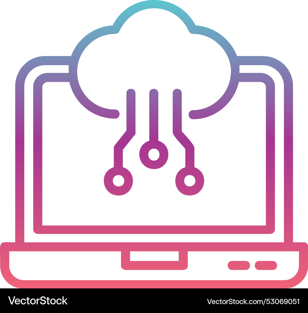 Digitalization line gradient design Vector Image