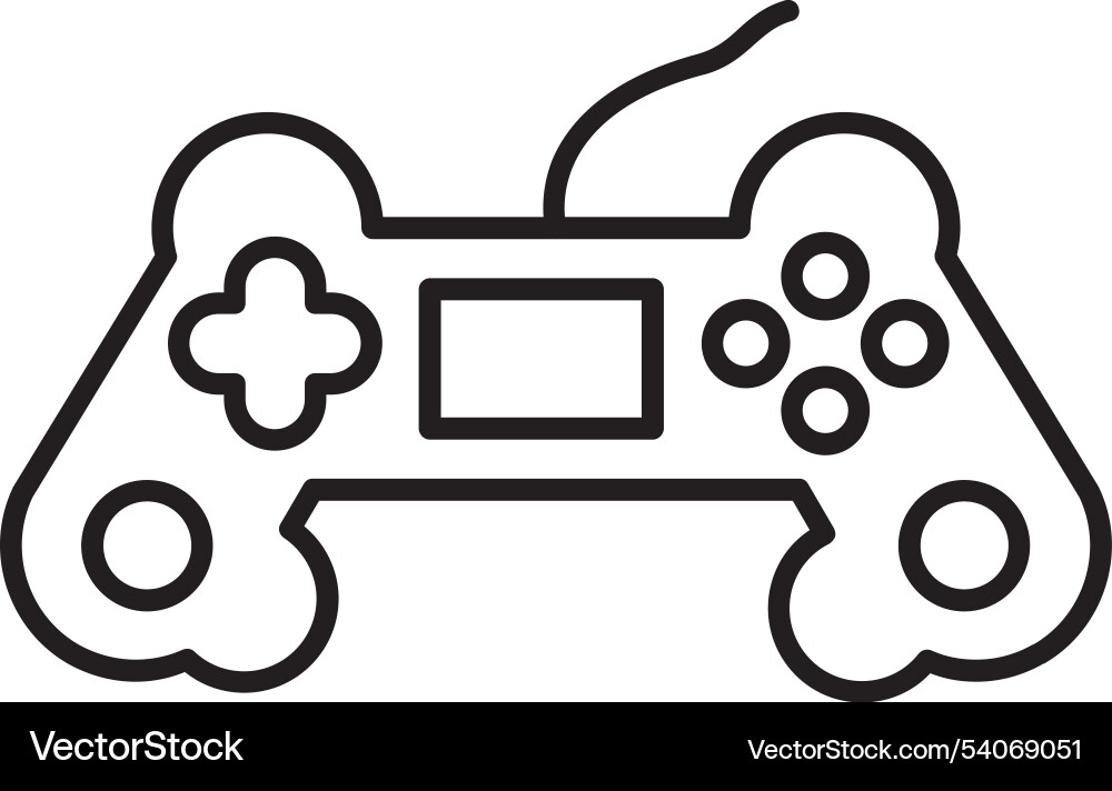 Game controller line icon design Vector Image