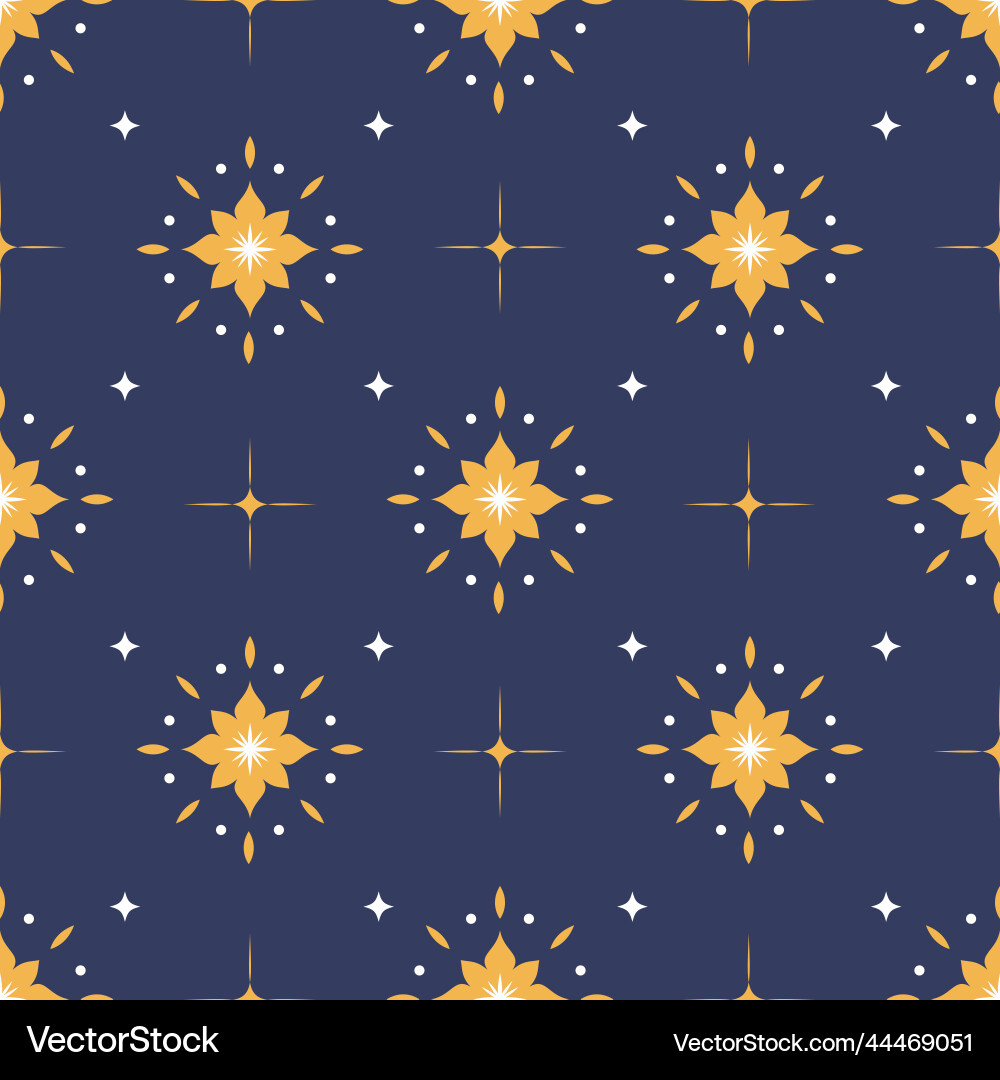 Glowing star and rays seamless pattern or print vector image