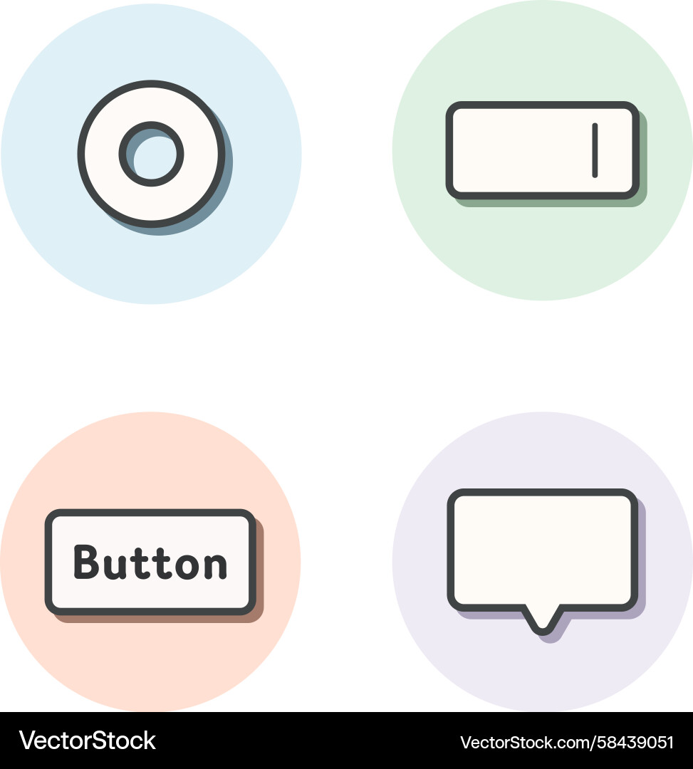 Interface Element Icons Vector Image