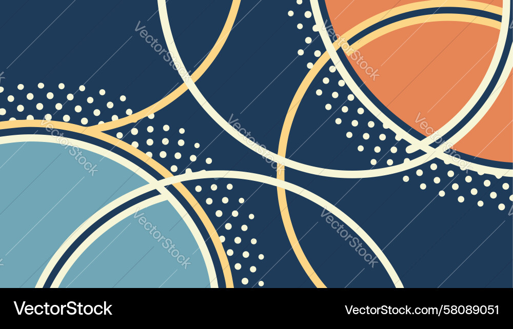 Intersecting Circles - Abstract Focus Vector Image