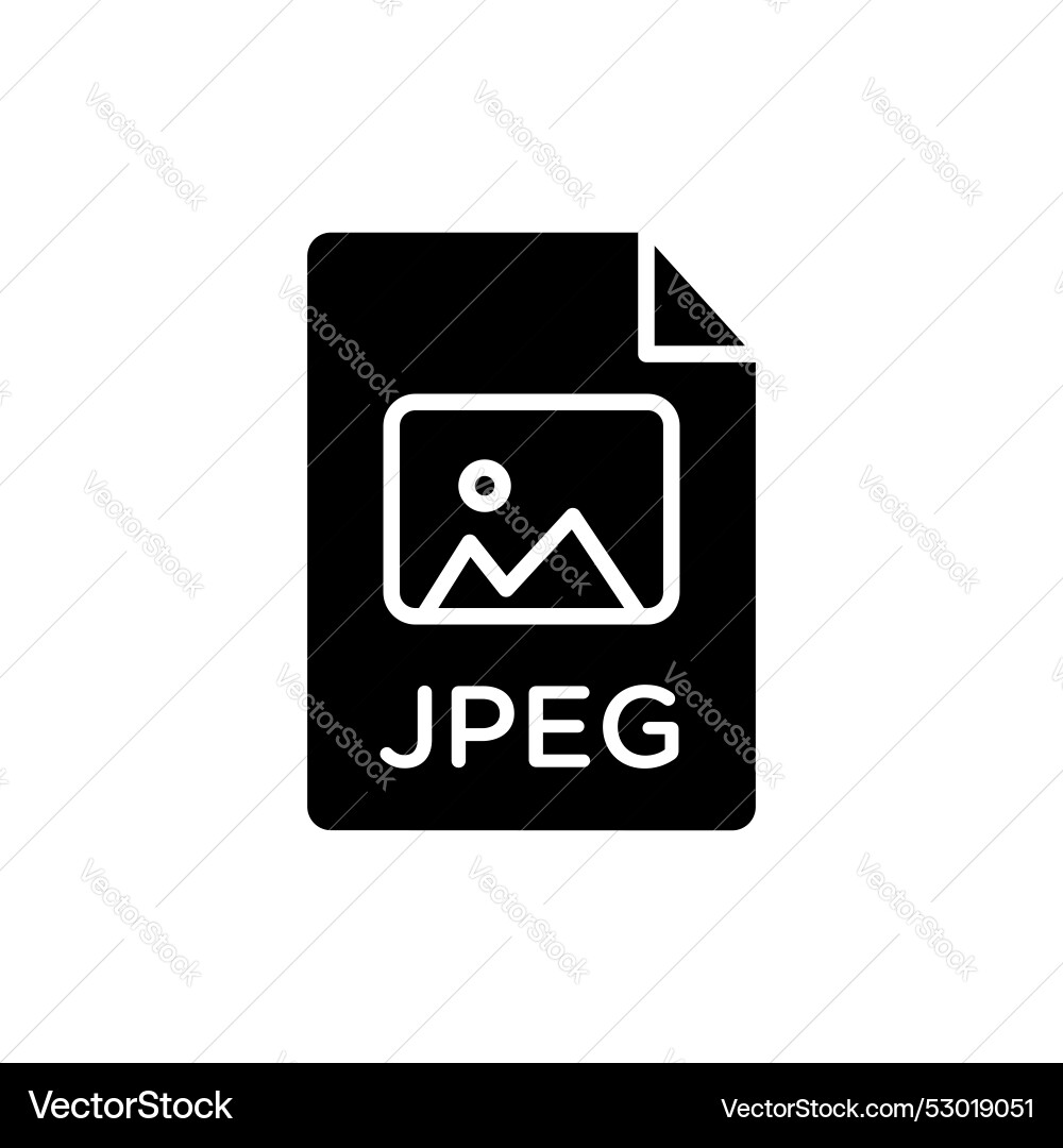 Jpg icon set jpeg file type symbol image picture Vector Image