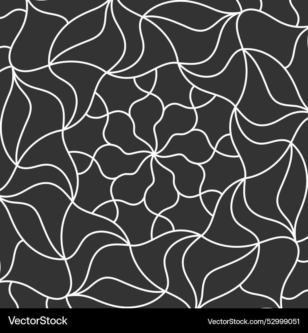 Monochrome pattern linear symmetrical ornament Vector Image