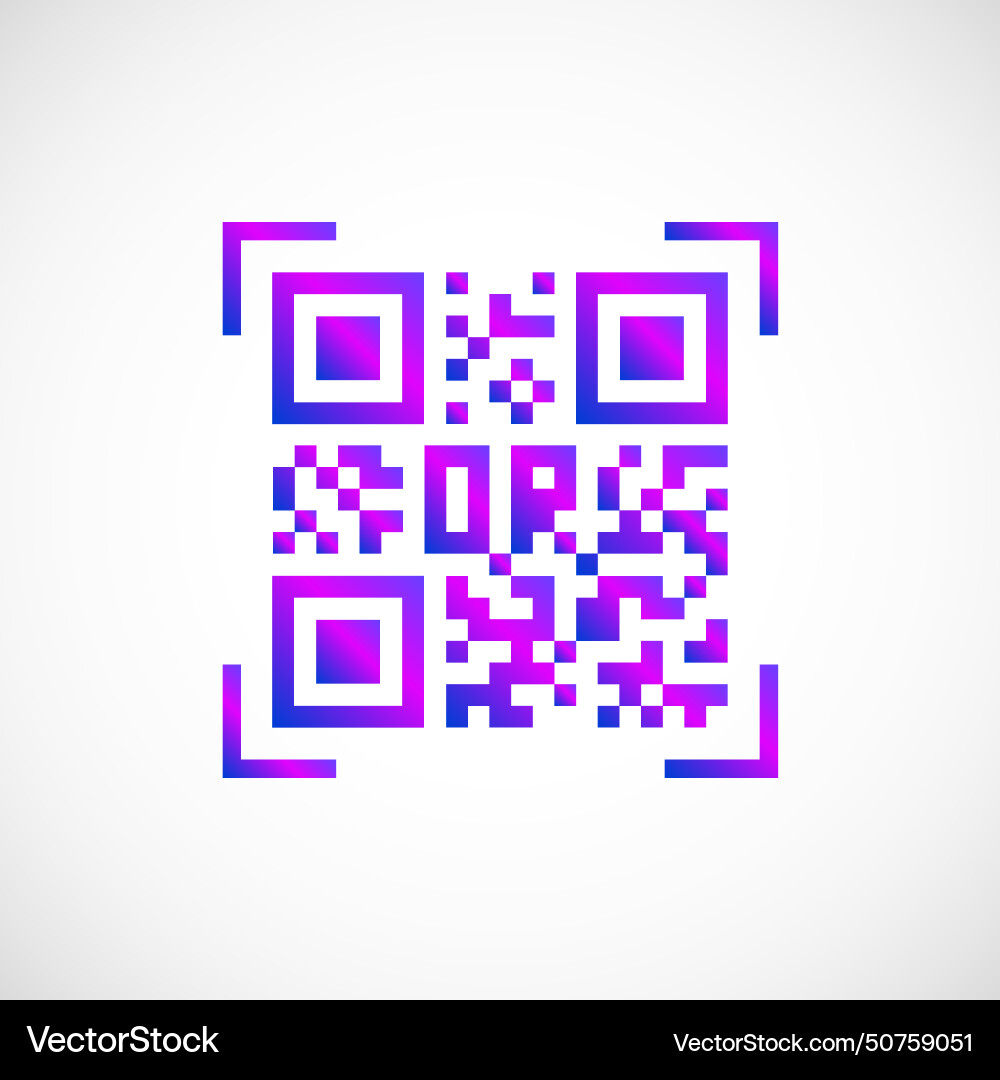 Qr code icon isolated on white background Vector Image