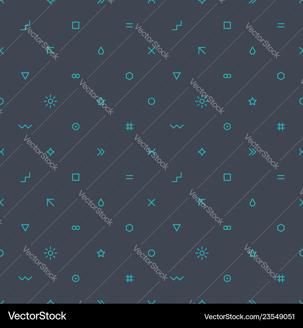 Seamless pattern in thin flat style Seamless pattern in thin flat style vector image
