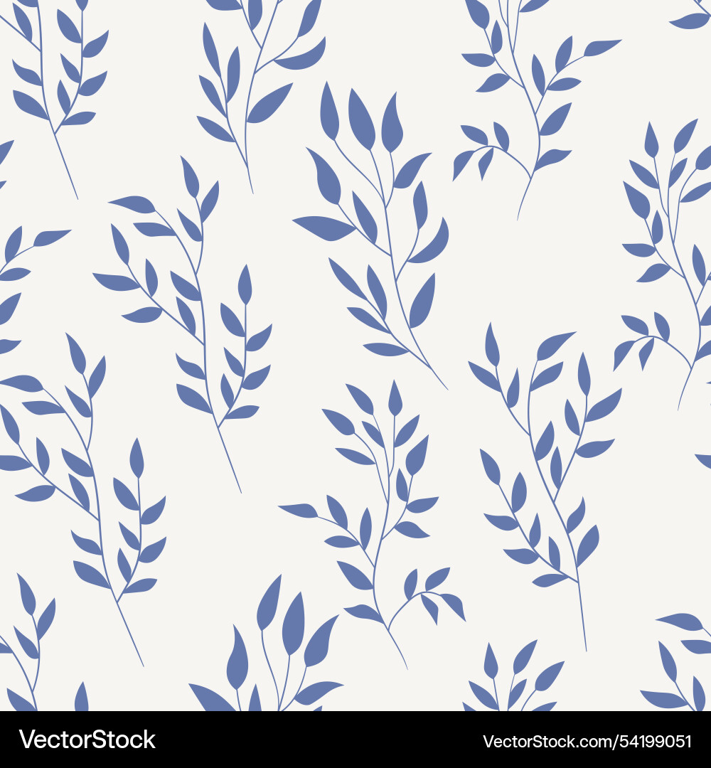 Spring seamless color pattern with sprigs Vector Image