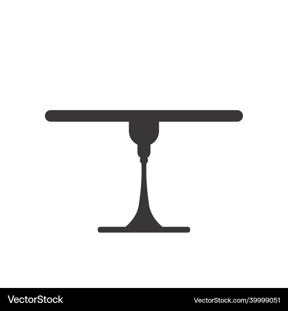 Stand cake in flat icon style empty tray vector image