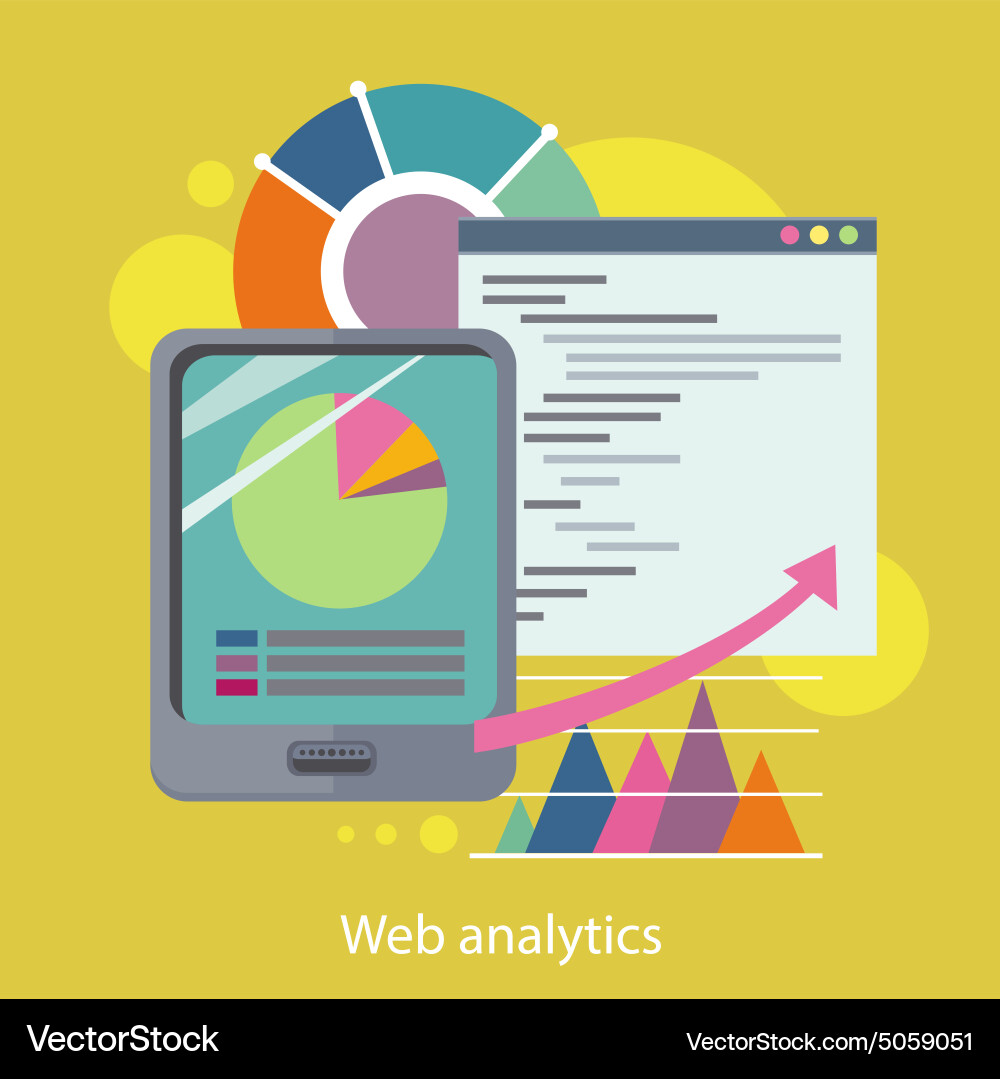 Web Analytics Dashboard vector image