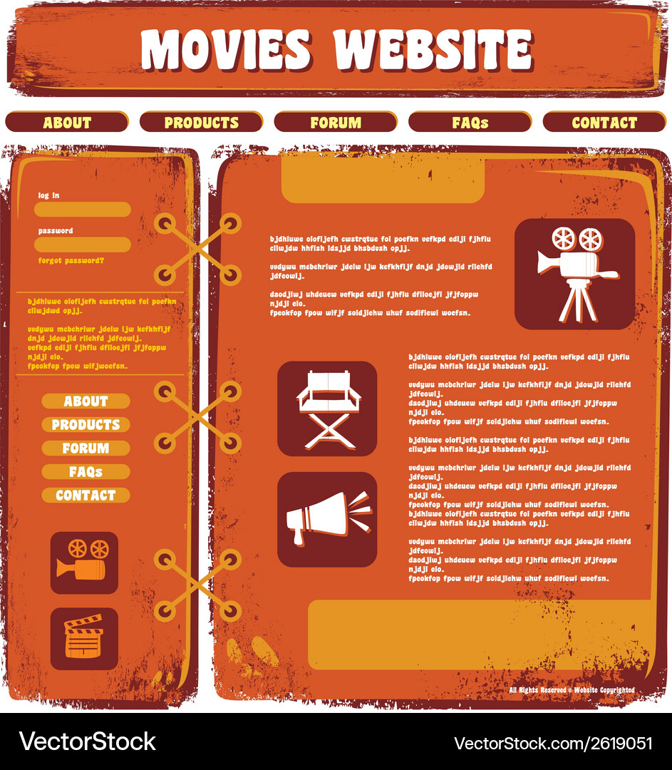 Web design document template Vector Image