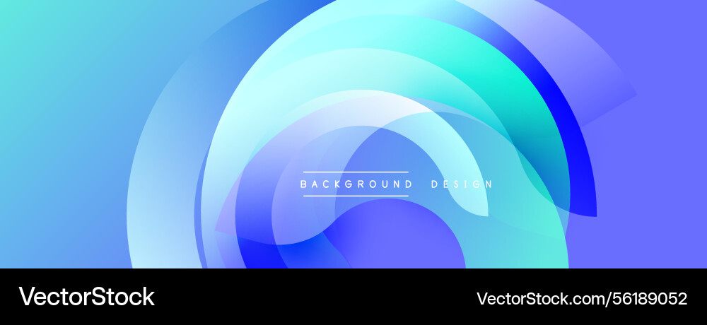 Abstract blue layers create circular design Vector Image