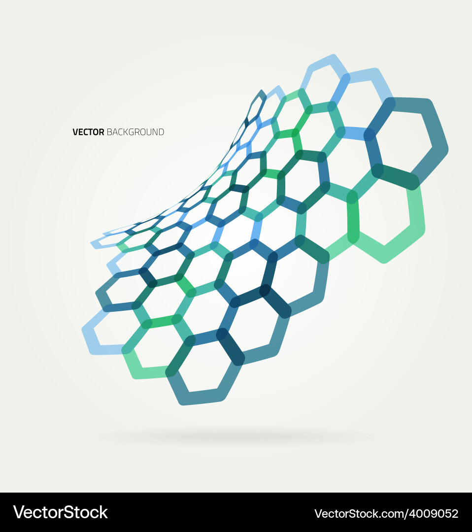 Abstract Hexagon Wave Pattern vector image