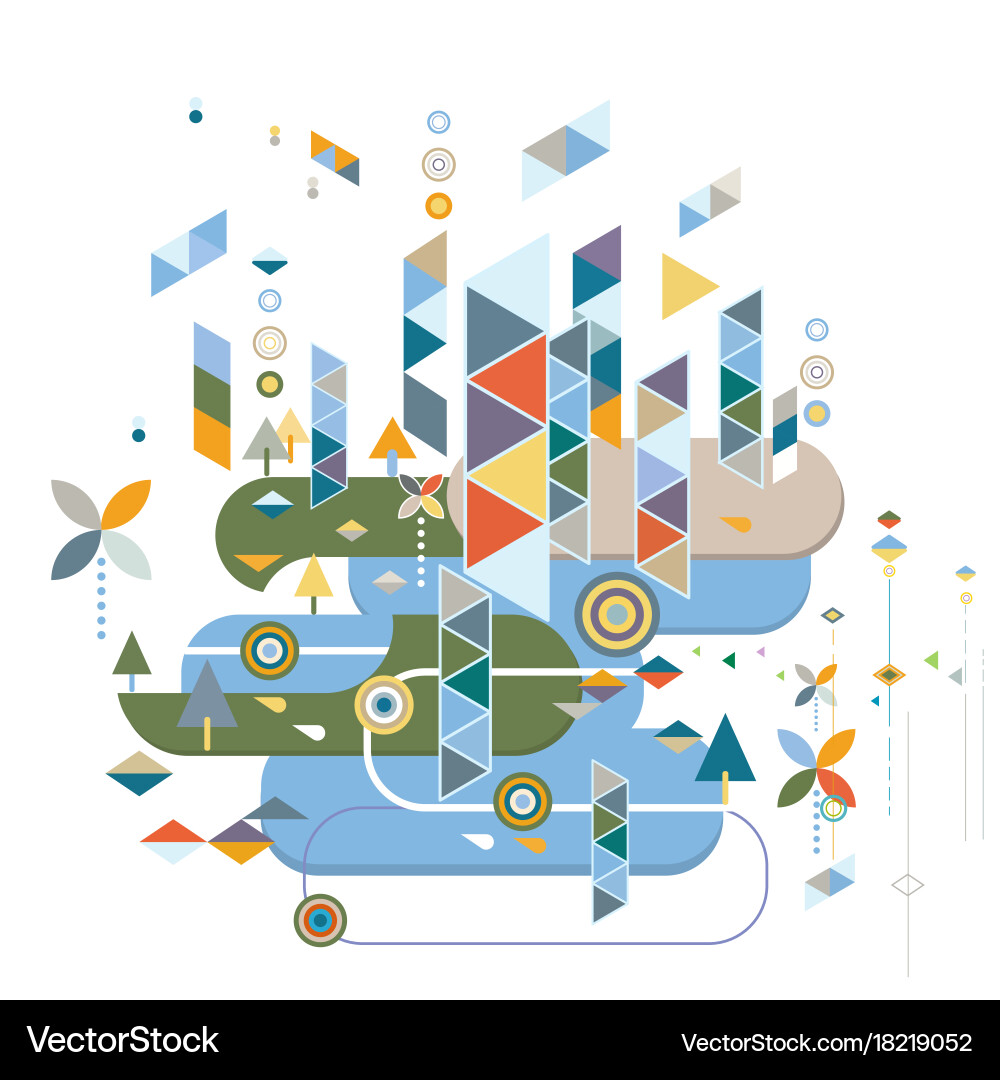 Dynamic Geometric Pattern Vector Image