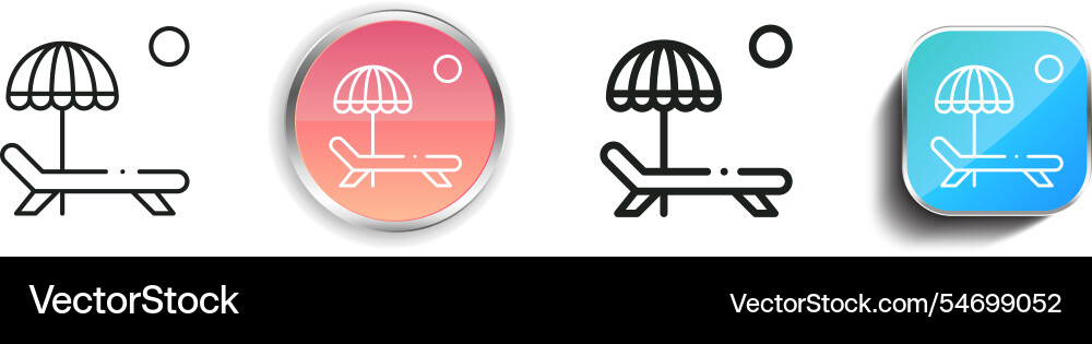 Holidays icon thin linear regular and button vector image