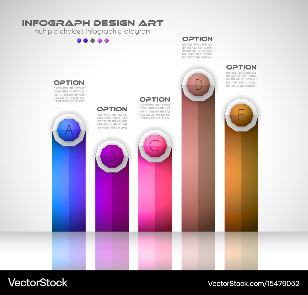 Infograph template with multiple choices vector image