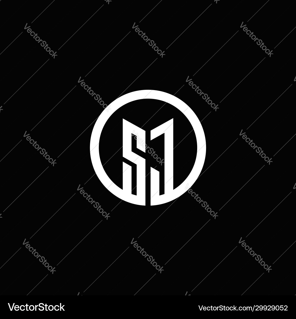 Rotating Monogram Logo - SJ vector image
