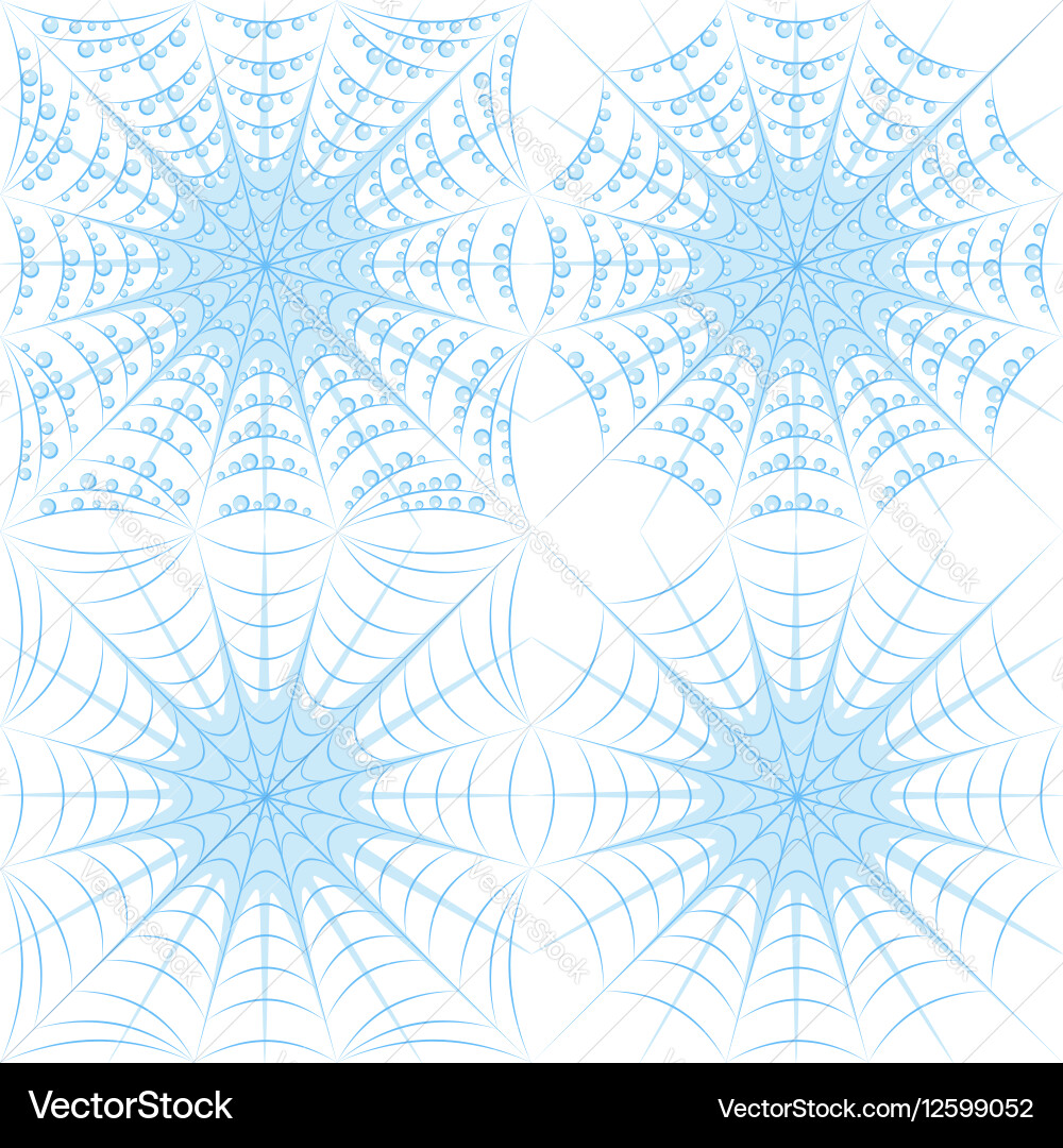Set of color patterns with spider web and drops Vector Image