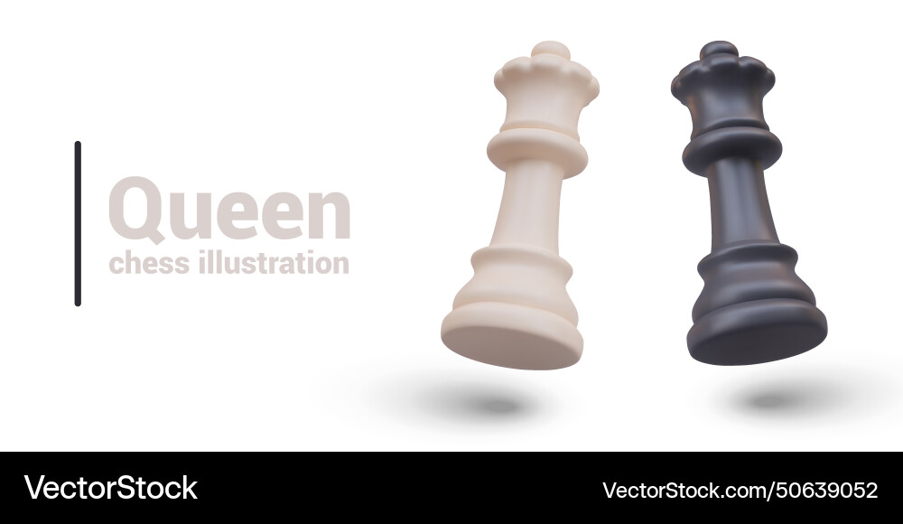 Two chess queens in floating position strong game Two chess queens in floating position strong game vector image