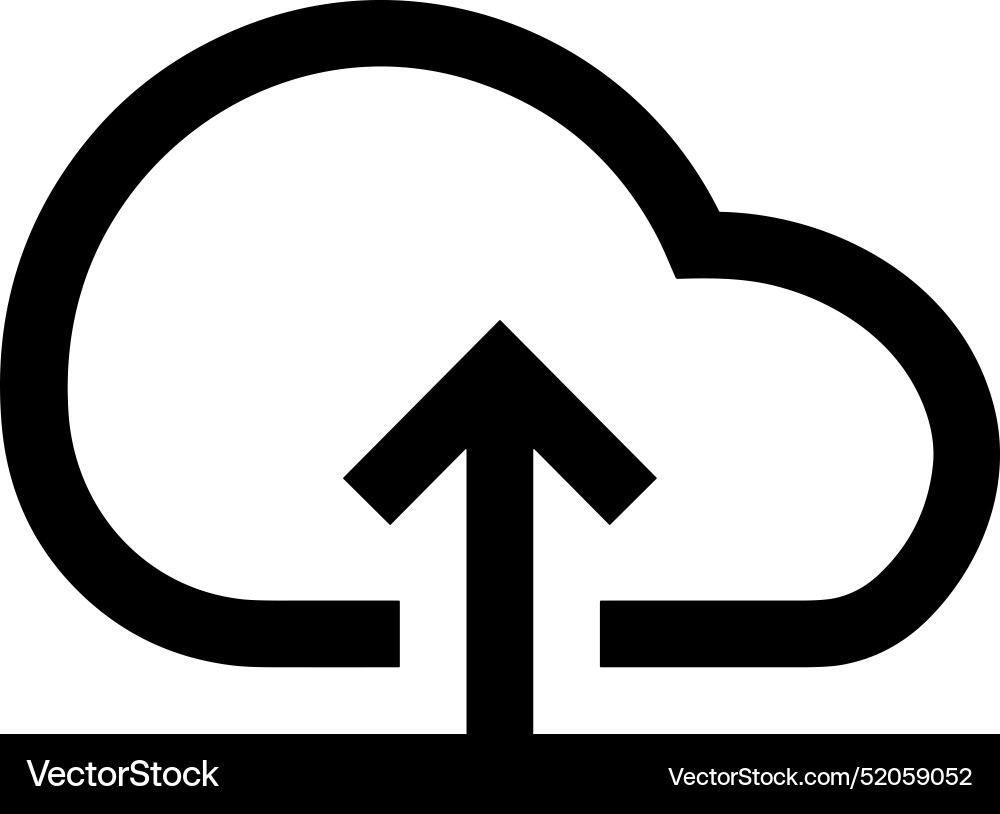 Upload outline icon symbol image Vector Image