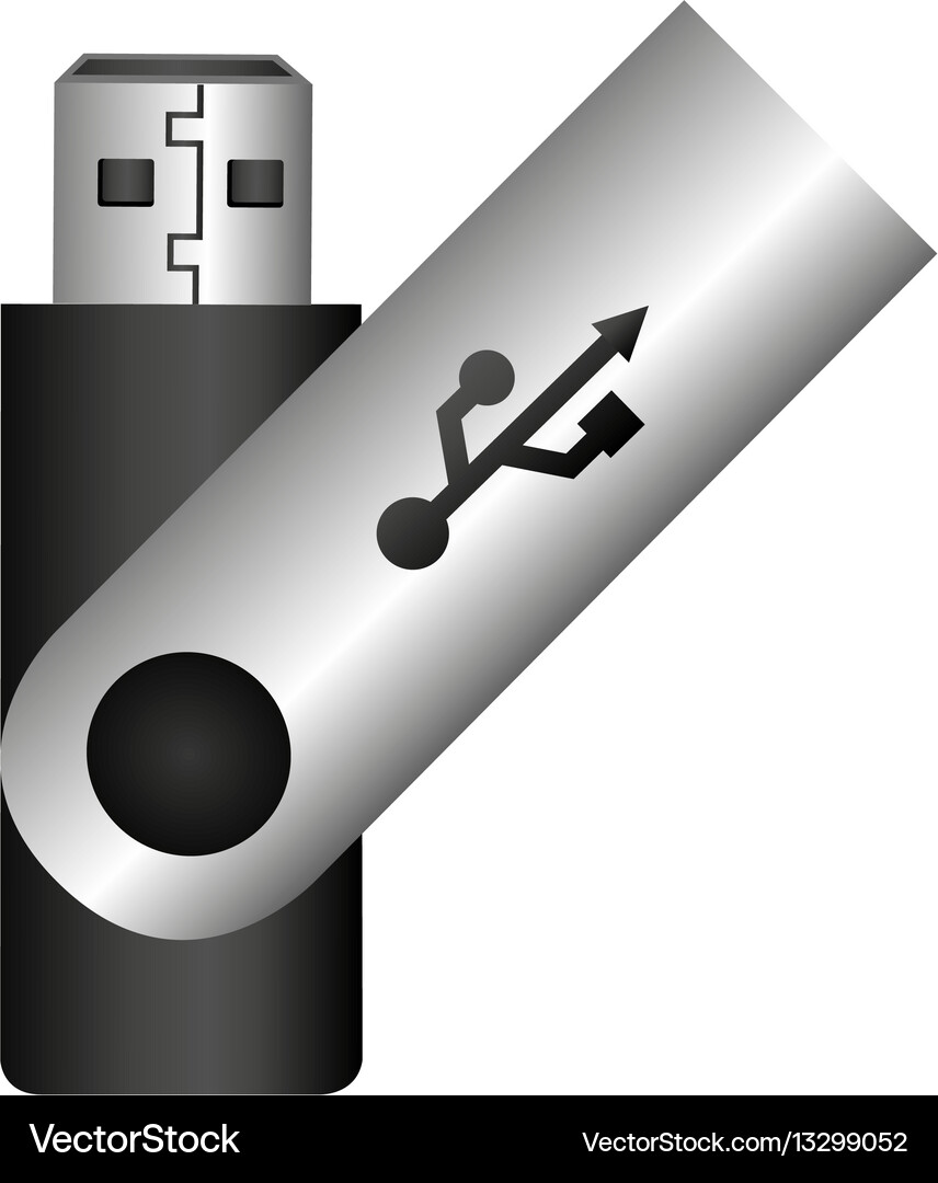 Usb memory isolated icon Vector Image