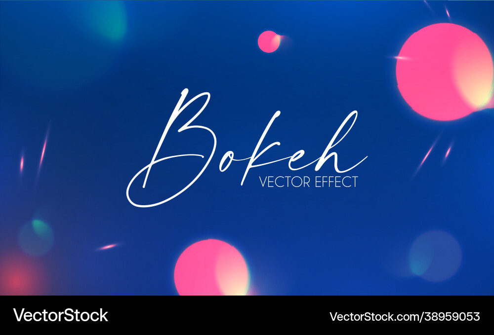 Abstract blue background with bokeh effect Abstract blue background with bokeh effect Vector Image