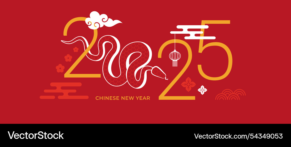 Chinesisches neues Jahr 2025 der Schlange rot Chinesisches neues Jahr 2025 der Schlange rot vektorbild