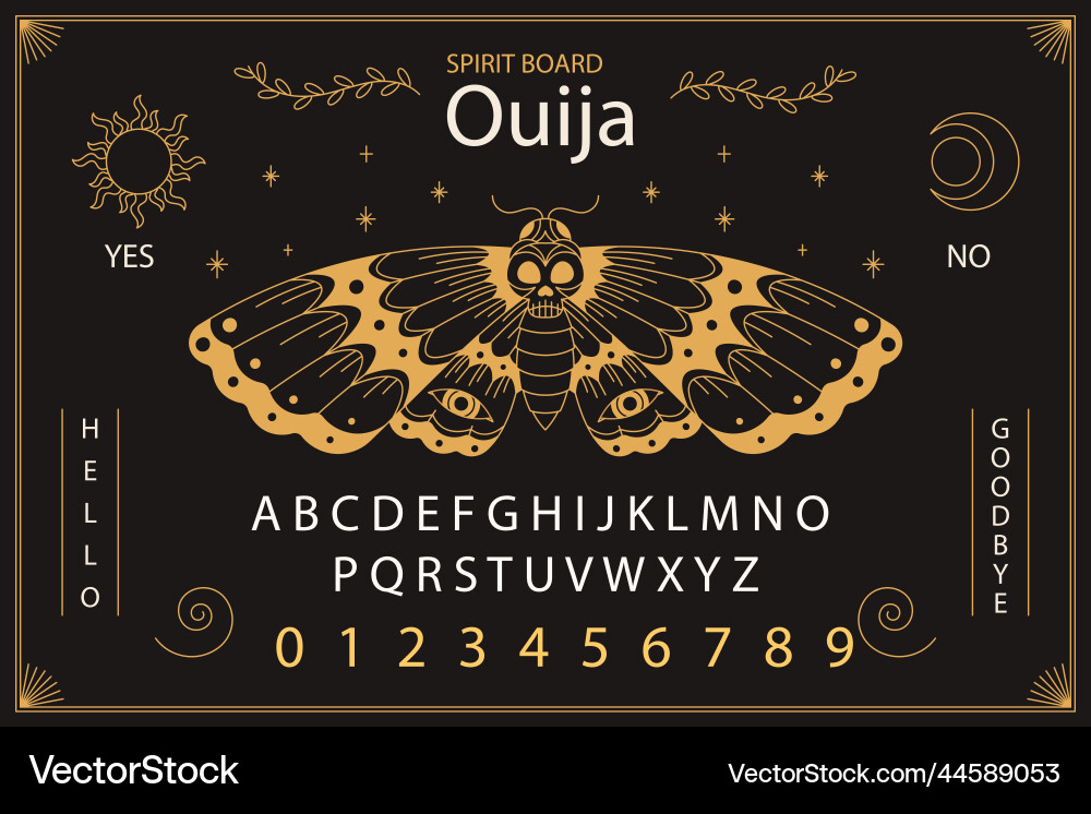 Hand drawn ouija board Hand drawn ouija board vector image