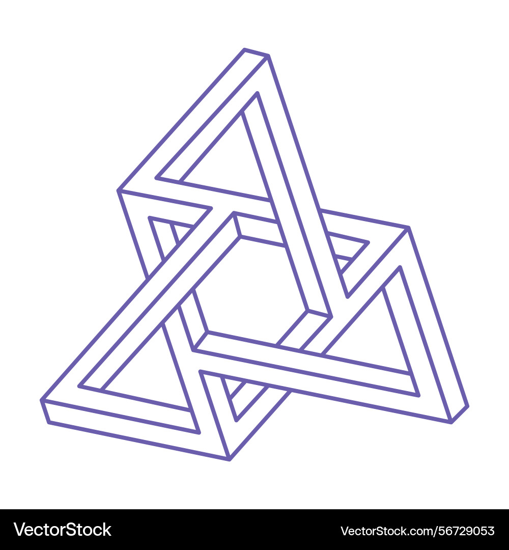 Impossible shape optical illusion – Royalty-Free Vector | VectorStock, image size:1000x1080