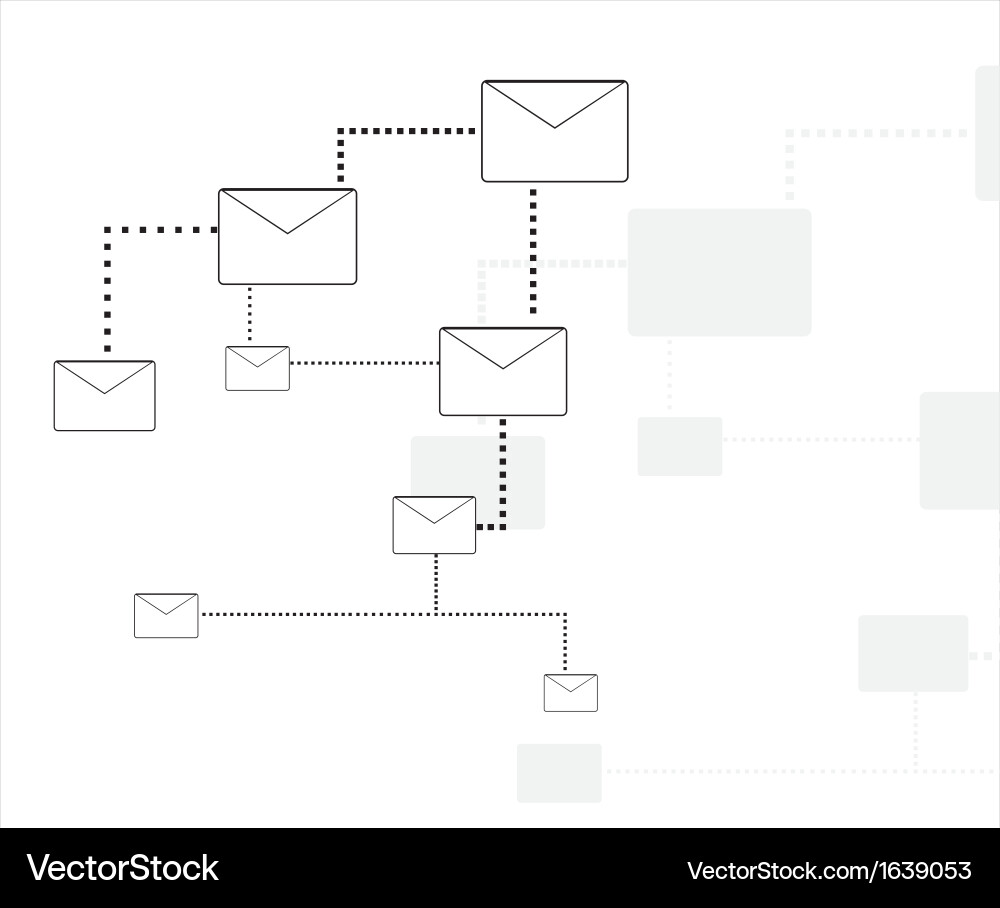 Mail Connection Icons vector image