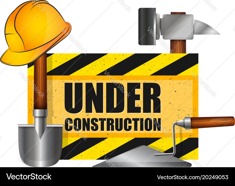 Under construction Royalty Free Vector Image - VectorStock