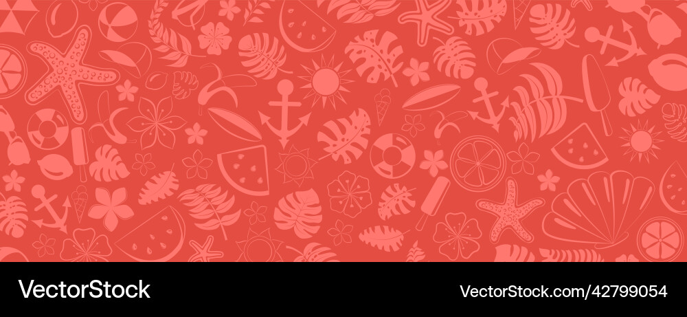 Background with summer symbols Background with summer symbols vector image