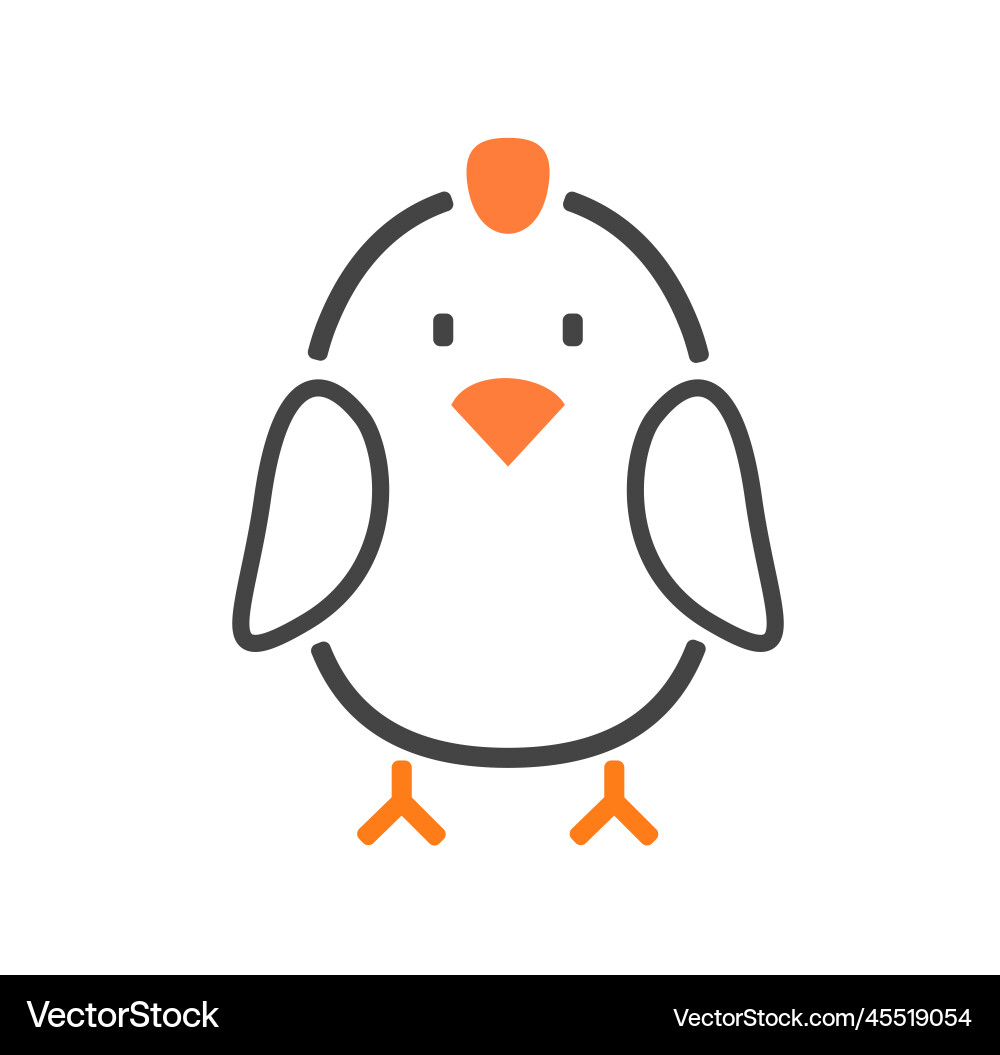 Chicken head icon color vector image