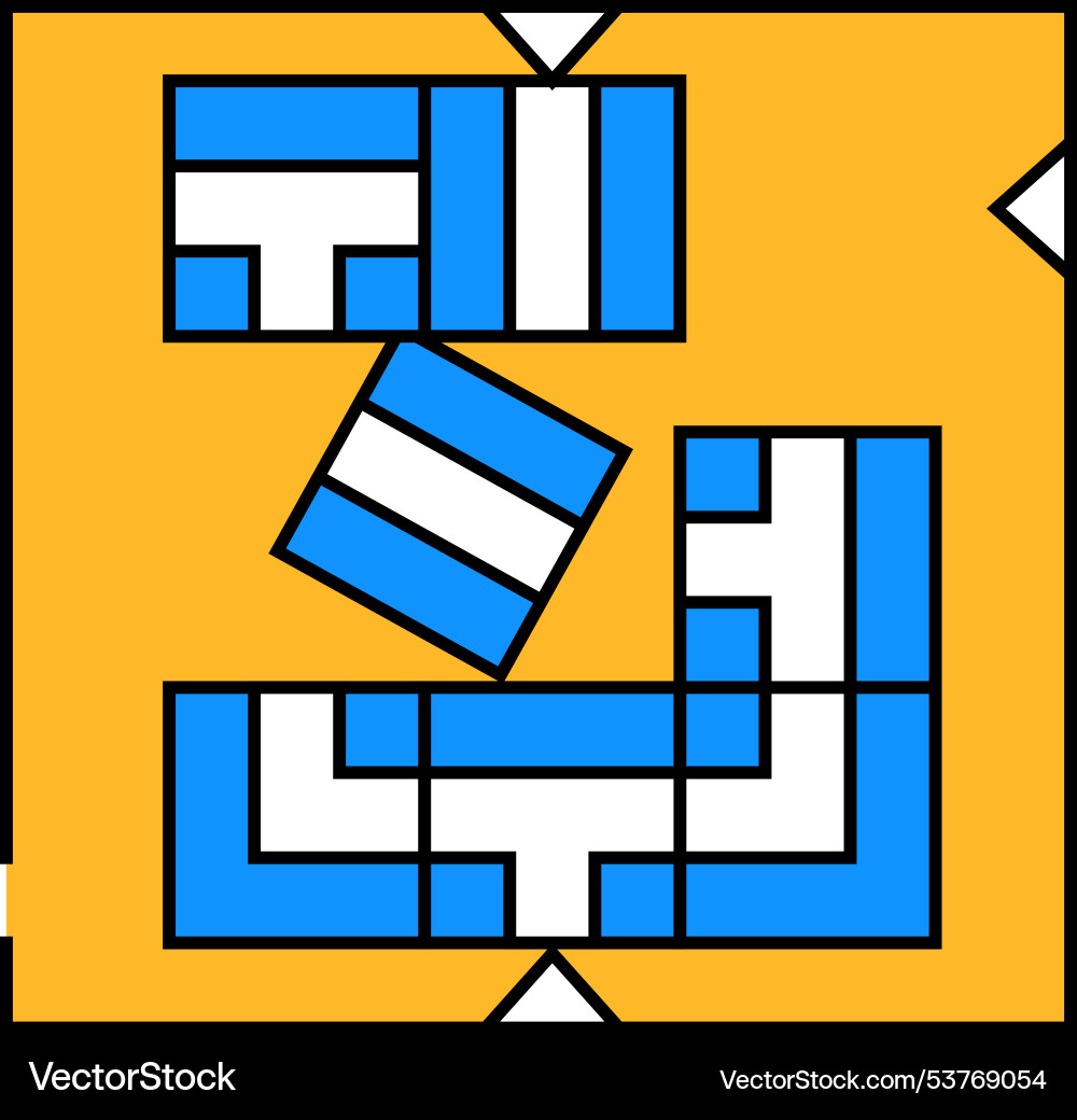 Labyrinth game icon color Vector Image