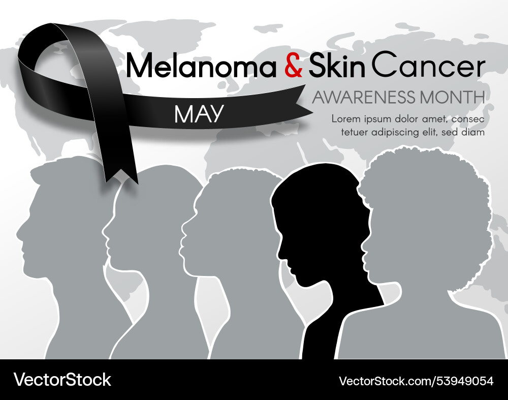 Melanoma and skin cancer awareness month Melanoma and skin cancer awareness month Vector Image