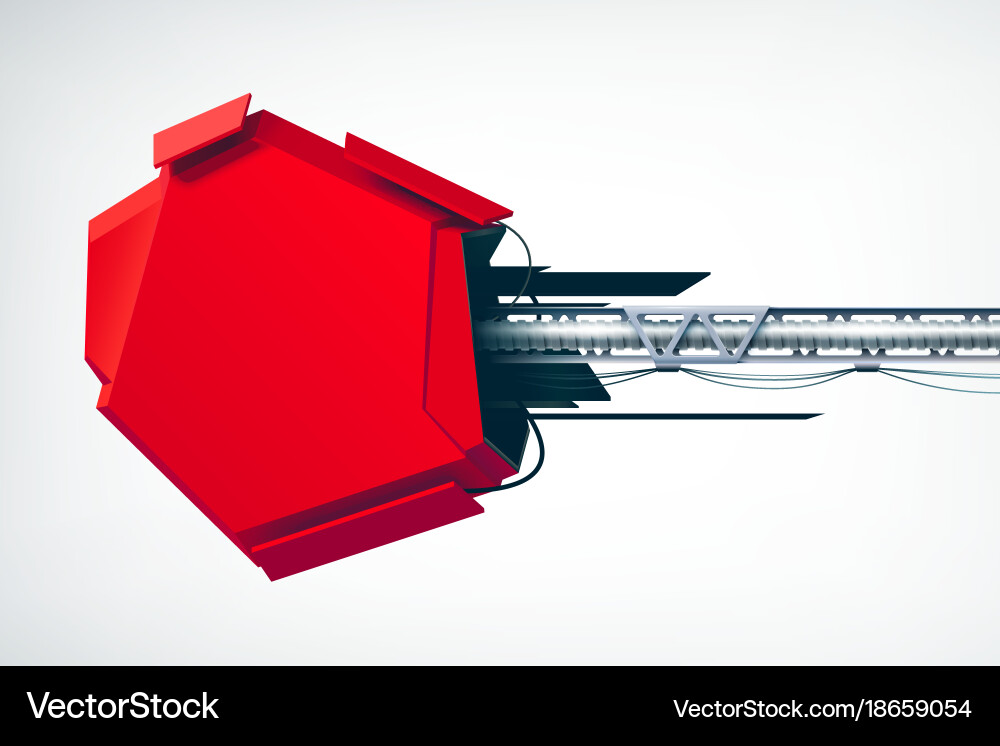 Realistic technical high-tech object vector image