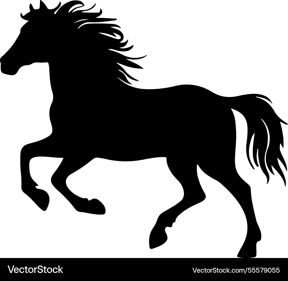 Arabian Horse Silhouette Vector Image