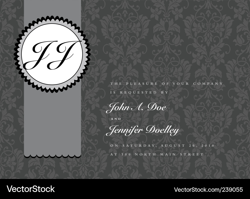 Elegant Seal & Pattern Frame Vector Image