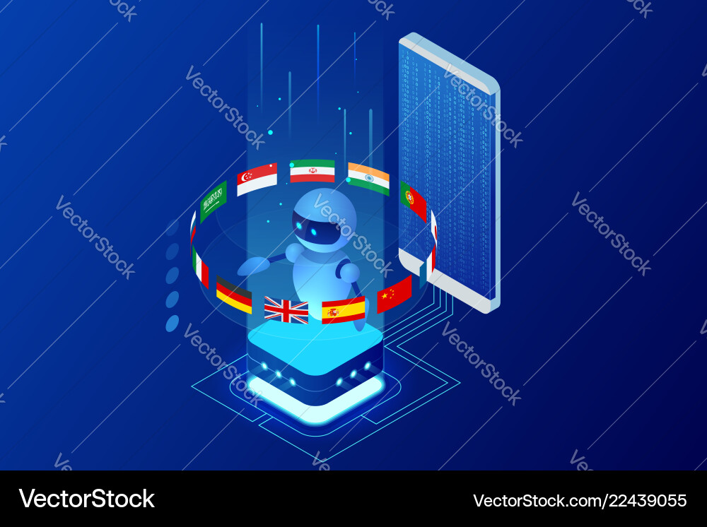 Isometric online language learning with artificial Isometric online language learning with artificial vector image