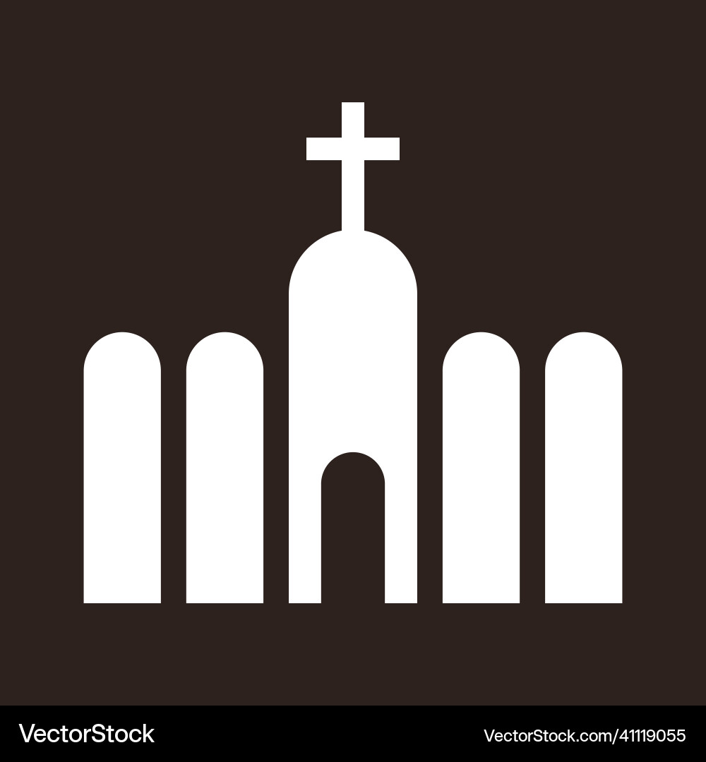Monastery icon Monastery icon vector image