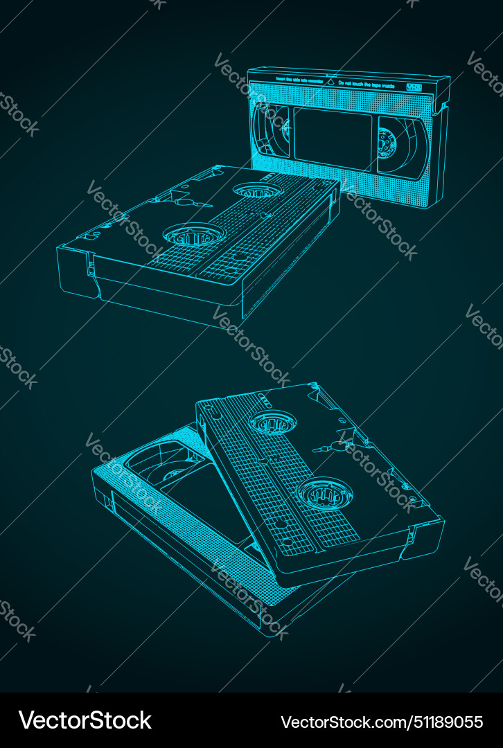 Vhs video cassettes Royalty Free Vector Image - VectorStock